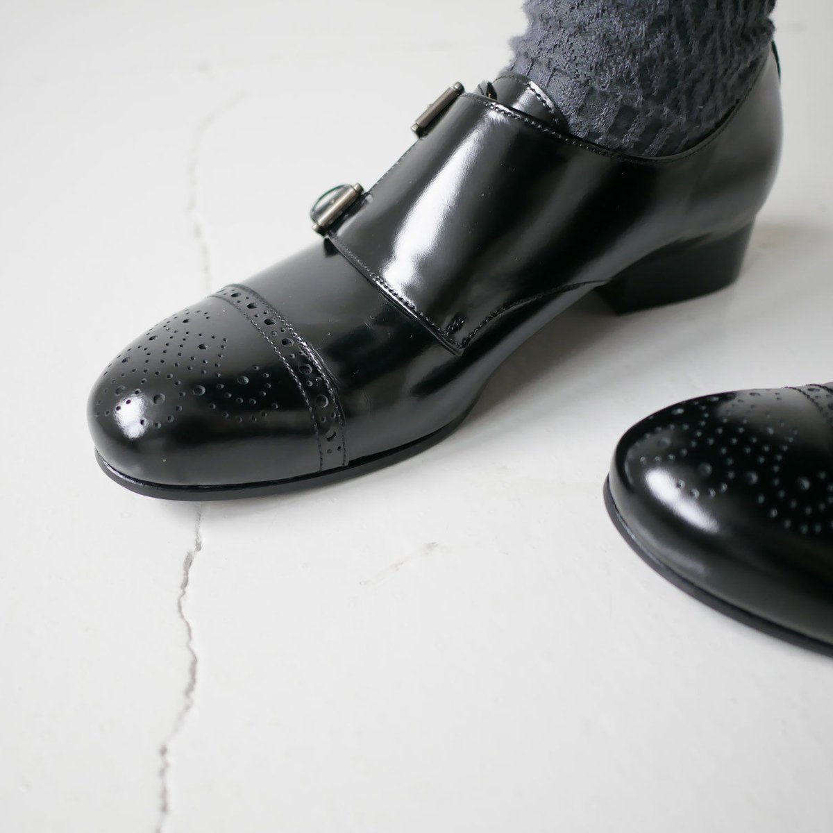 chausser｜ショセ｜ダブルモンク ストラップ シューズ ｜C-2203