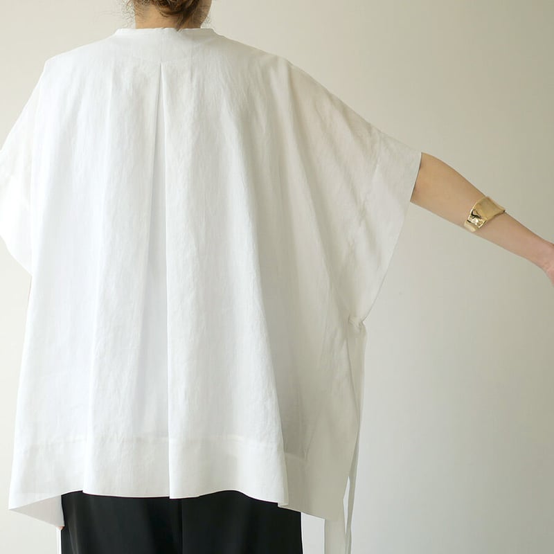 SACRA｜サクラ ｜SHRINK GABARDINE TOP｜123211071｜WHITE