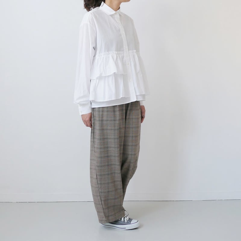 dahl'ia | ダリア |アシンメトリーフリルブラウス |WHITE |DBL-275AK