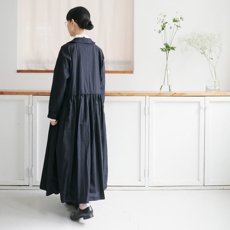 グラムgのワンピース g｜glam｜グラム｜ コットンダンプクロスリボン前開きワンピース｜g