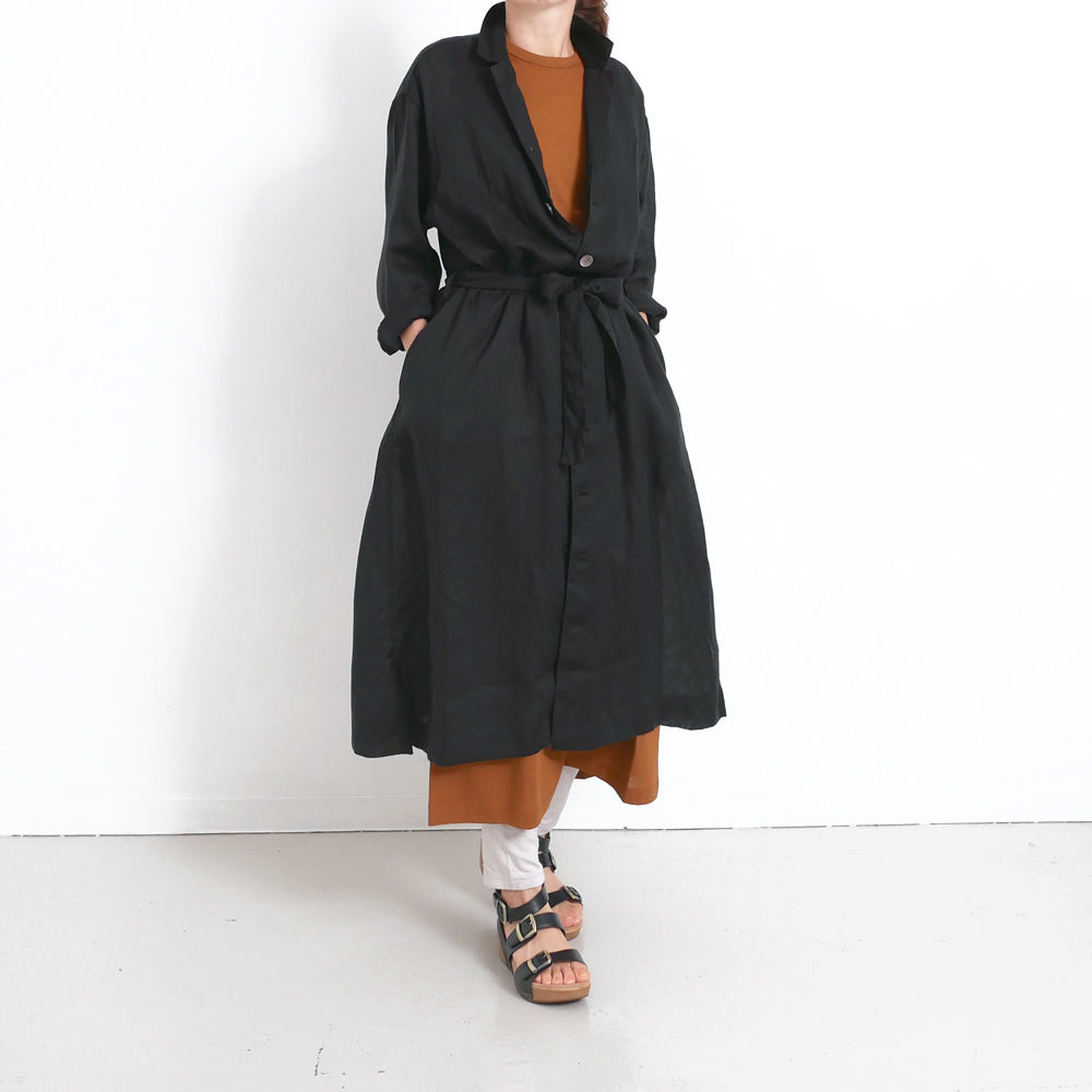 universal utility UK製リネン100% シャツワンピース M 安心の国内縫製