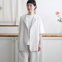 Si-Si-Si comfort｜スースースーコンフォート｜JACQURD VEST｜2026-SS204｜OFF WHITE