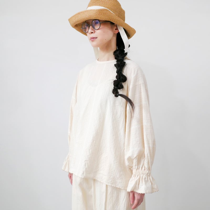 korohiさま　えみおわす　ポケットブラウス　Ｓ キナリ AMBIDEX Store △〇lasew ギャザーブラウス(F キナリ): FLAT-cic