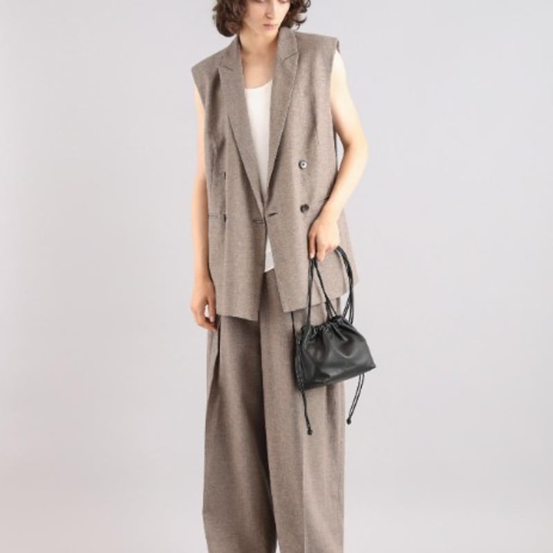SACRA｜サクラ ｜LINEN COTTON CHAMBRAY PANTS｜12510611