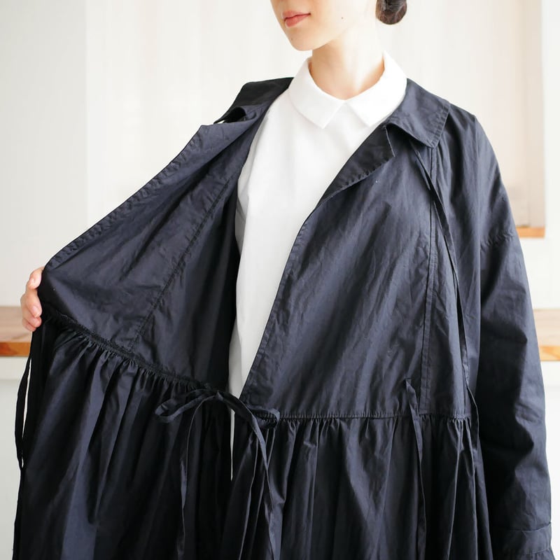 グラムgのワンピース g｜glam｜グラム｜ コットンダンプクロスリボン前開きワンピース｜g