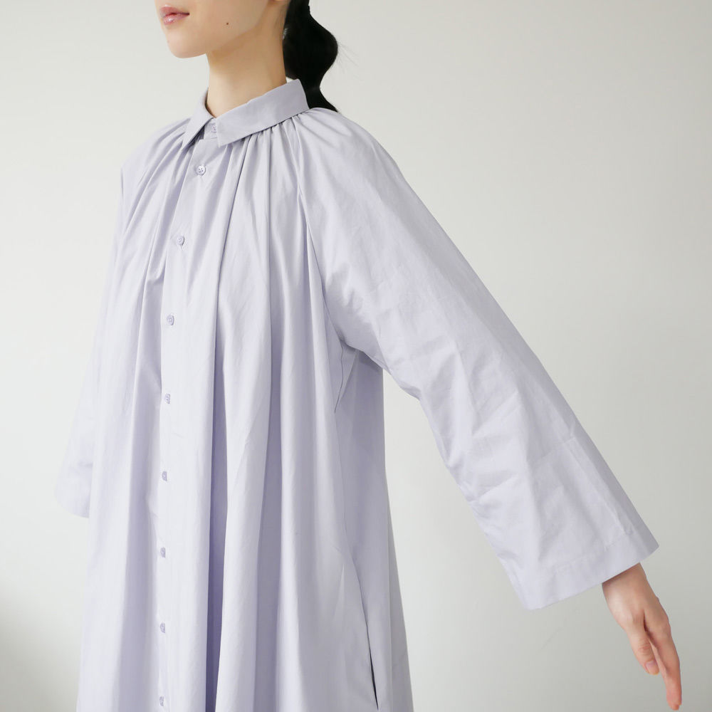 THE FACTORY ザ ファクトリー シルバ ギャザー ワンピース コットン THE FACTORY ｜ザ・ファクトリー ｜ギャザーシャツワンピース