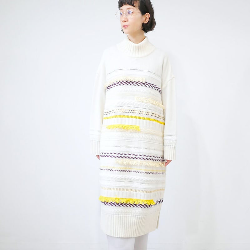 COOHEM| コーヘン | WOMEN_MULTI TWEEDY KNIT ONE-PIEC