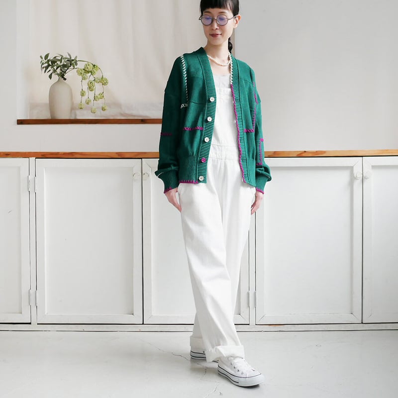COOHEM| コーヘン | STITCH WORK KNIT CARDIGAN｜ステッチワー