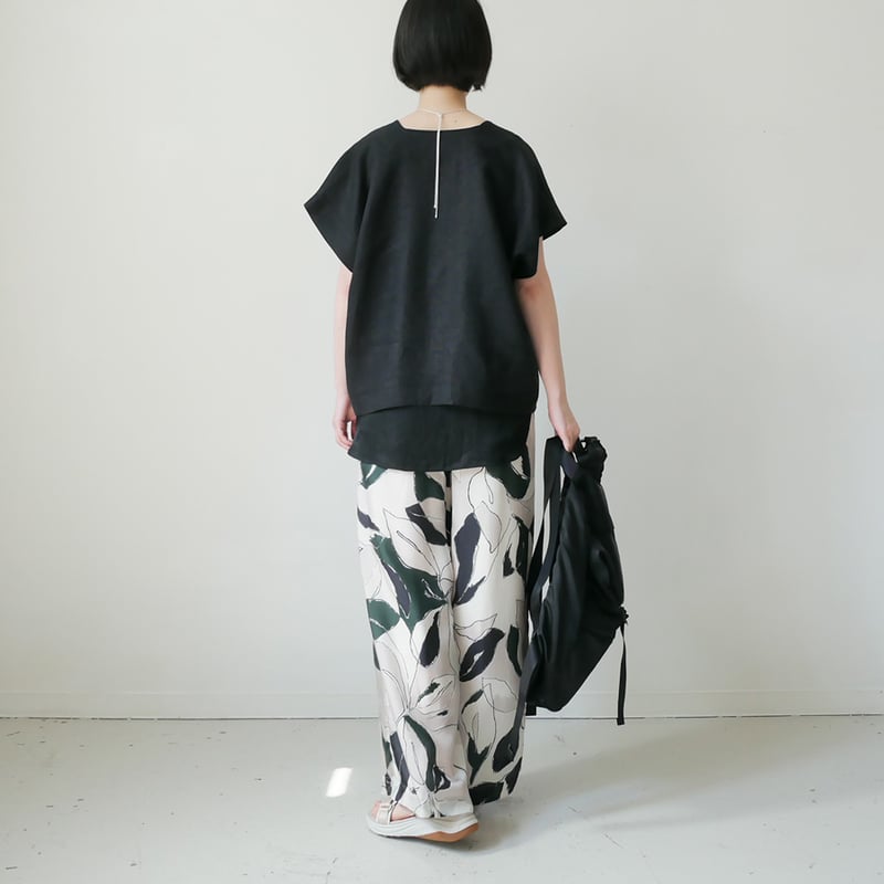 SACRA｜サクラ ｜リーフ柄ワイドパンツ｜MODERN LEAVES PANTS｜12621
