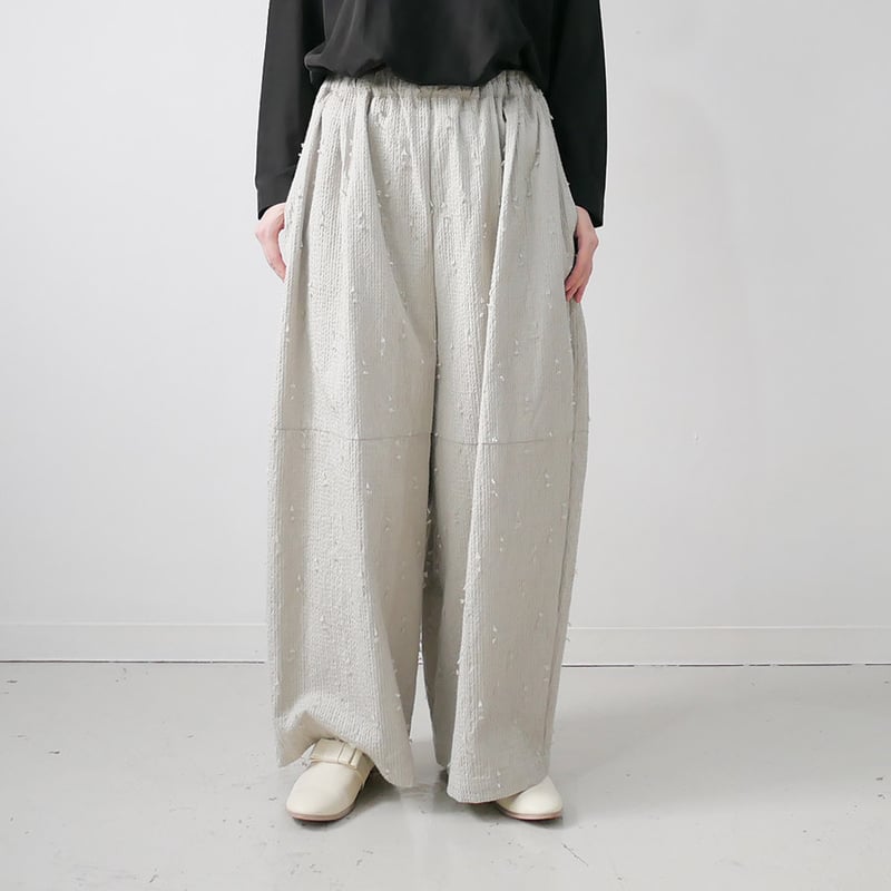 qiri ｜キリ｜sashiko jacquard volume pants｜63-01-PT
