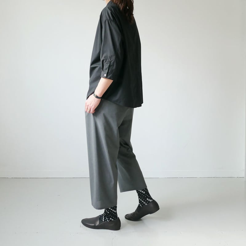 Wdoubleポリエステルパンツ黒　ovy Wdoubleポリエステルパンツ黒 ovy