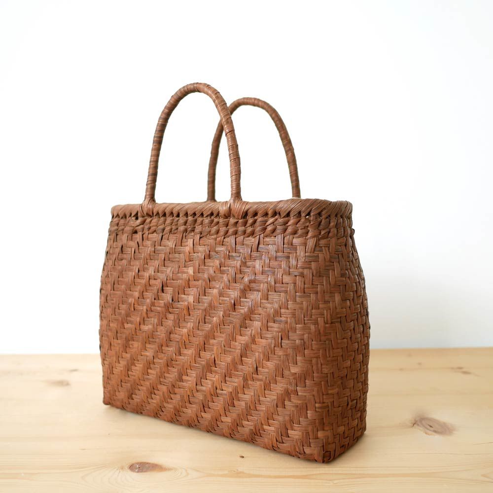 山ぶどう｜山葡萄｜かごバッグ｜やまぶどう籠削丸(中)｜SA-7356