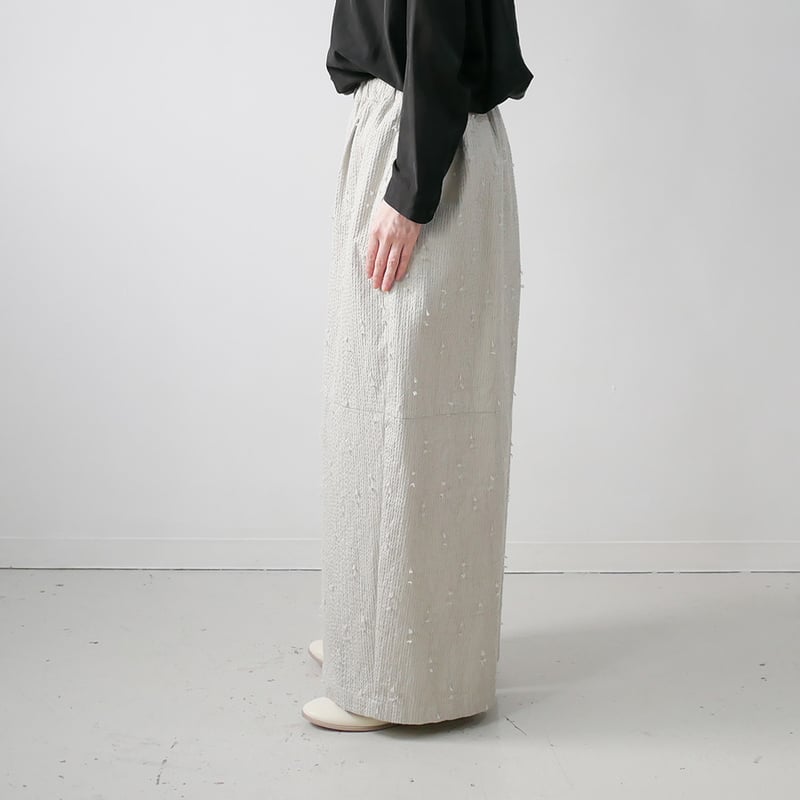 qiri ｜キリ｜sashiko jacquard volume pants｜63-01-PT