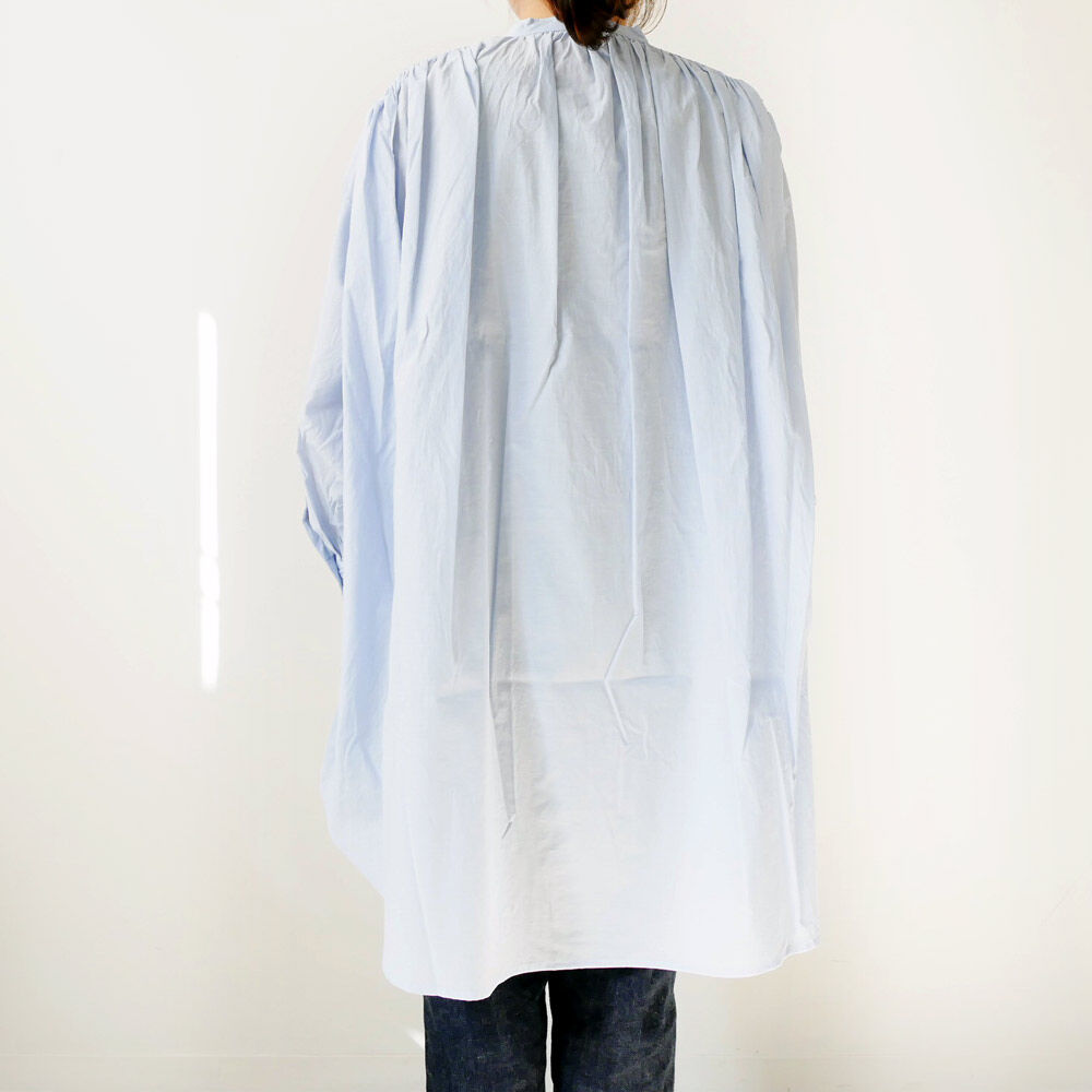 UNIVERSAL TISSU｜ ユニヴァーサルティシュ｜バンドカラーシェルボタン