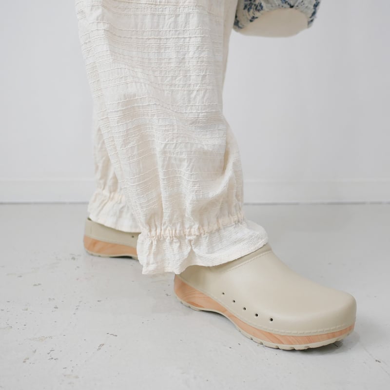 qiri｜キリ｜embroidery jacquard gather pants｜キナリ |
