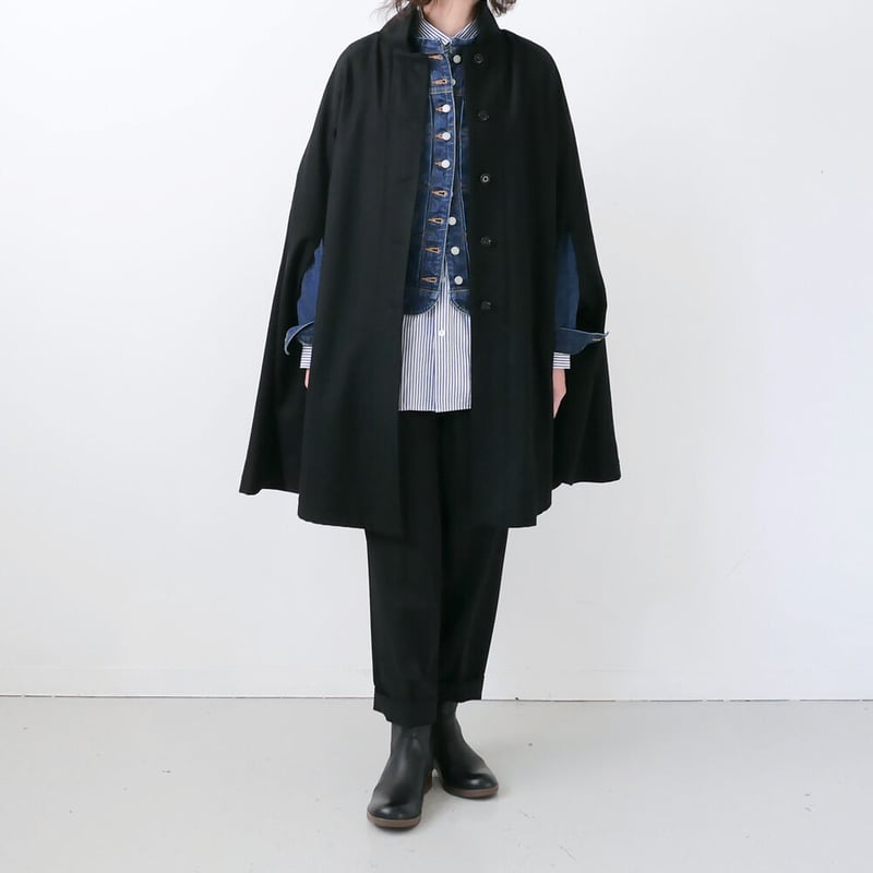 Si-Si-Si スースースー　総刺繍パンツ　インディゴ染め　日本製 SI-SI-SI｜スースースー｜ ポンチョコート｜2020-21AW008W