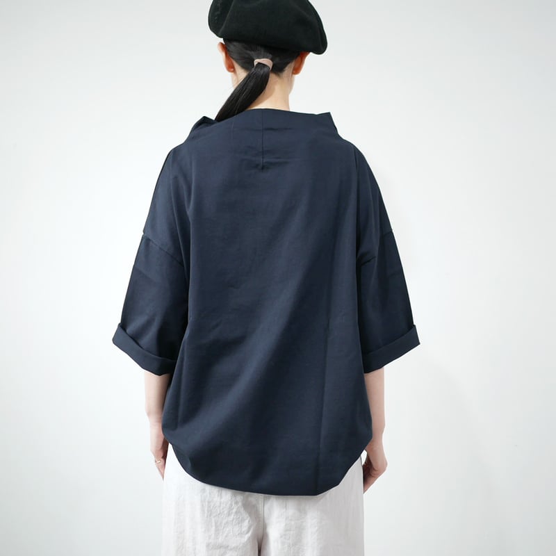 FIRMUM オーガニックコットン・ルーズドリル ボトルネックコート XS FIRMUM オーガニックコットン・ルーズドリル ボトルネックコート XS