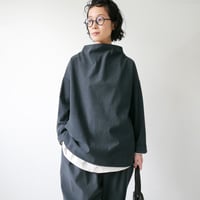 FIRMUM｜フィルマム｜ポリエステル・経編コーデュロイ クルーネックTOP｜SN_FR1505TF｜GREY