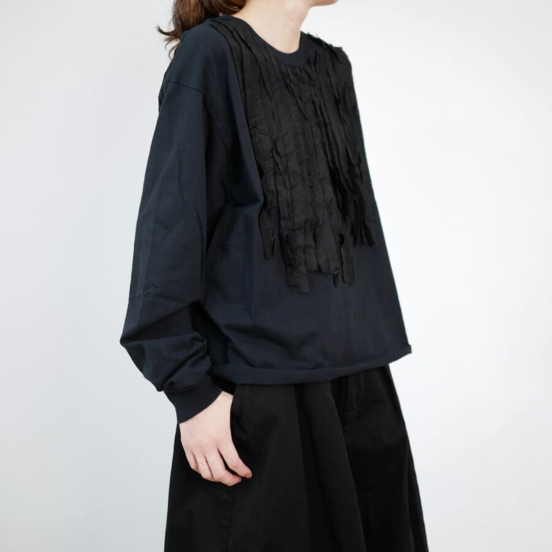 美品！dahl'ia ダリア キュプラフリルデコレーションリメイクTシャツ　黒 fit=scale-down,w=1200
