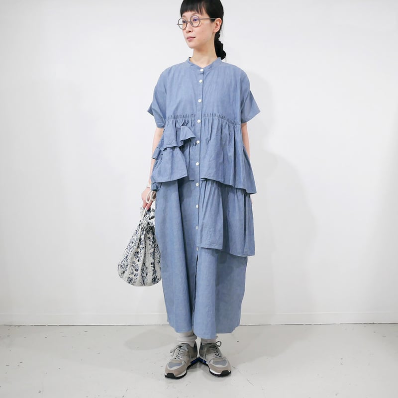 dahl'ia | ダリア |ティアードラッフルワンピース｜INDIGO｜DOP-230FC