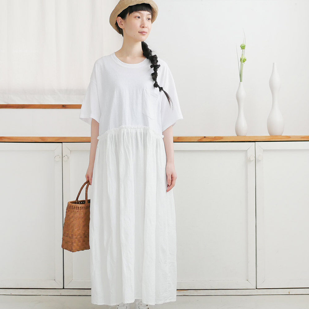 dahl'ia ｜ダリア ｜ リメイクウエスト切替えギャザーワンピース