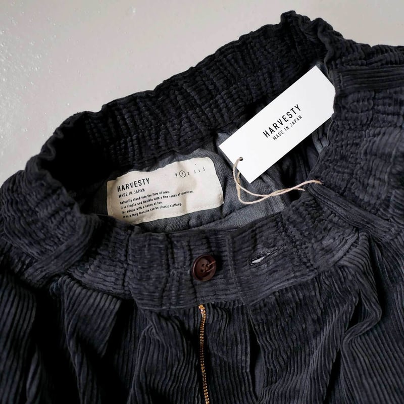 HARVESTY｜ハーベスティ｜コーデュロイサーカスパンツ｜A11716｜BLACK