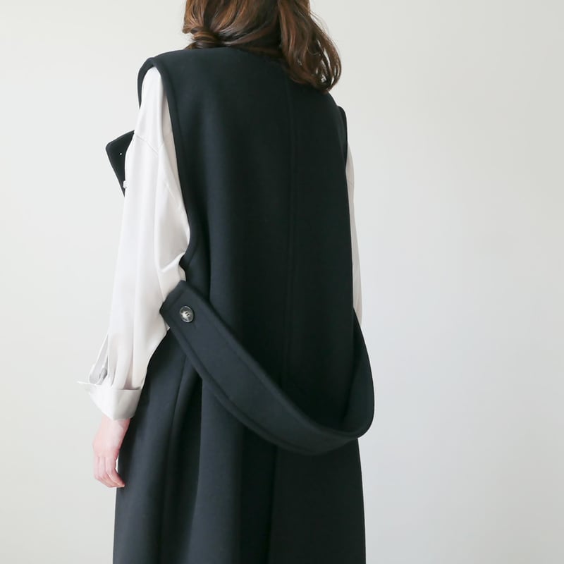 SACRA LIGHT MELTON GILET グレー ジレ ベスト SACRA｜サクラのベスト