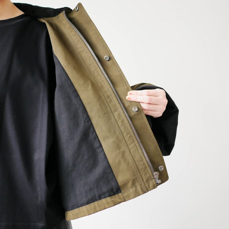 SACRA｜サクラ ｜WAXED HIGH DENSITY CLOTH SHORT JACKE