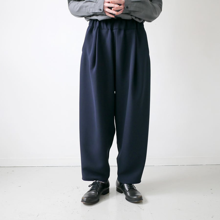 NO CONTROL AIR ネイビー ワイドパンツ ドレープパンツ　XS NO CONTROL AIR｜ノーコントロールエアー｜ポリエステル・ドレープ