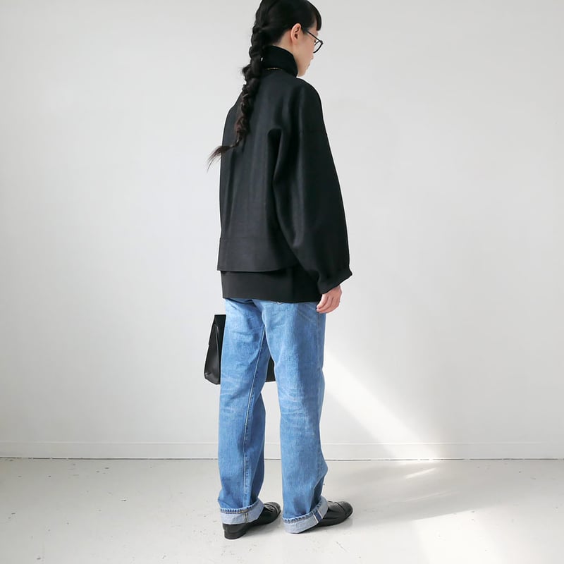 SACRA｜サクラ ｜RING MILLED WOOL TOP｜124620071｜BLACK
