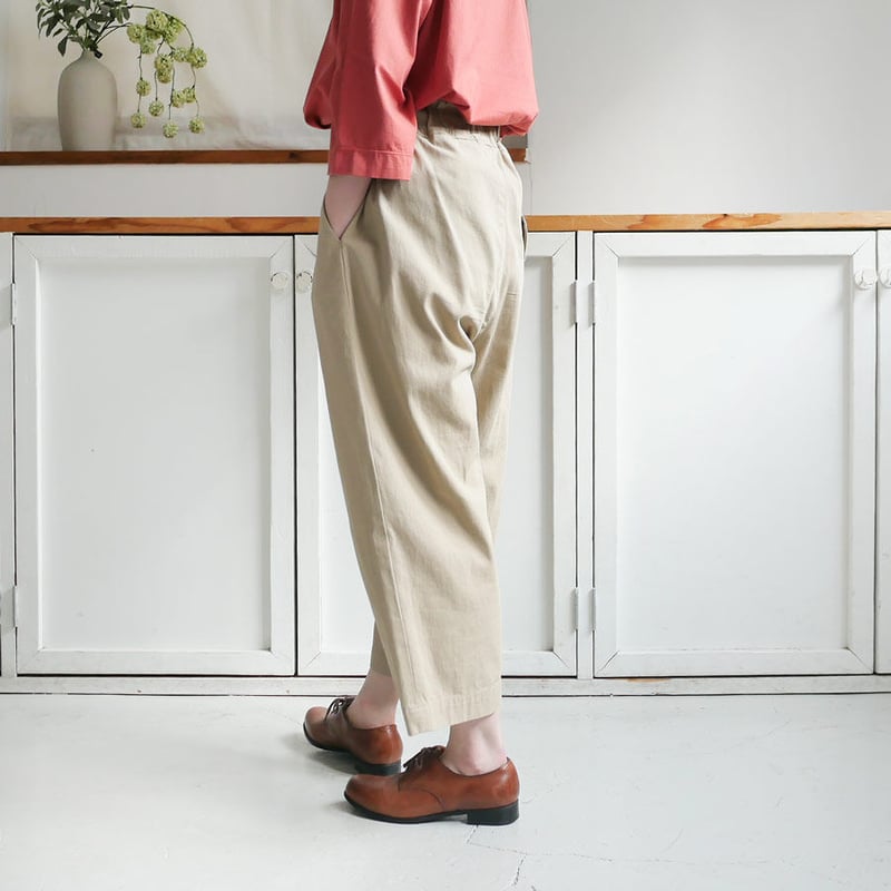FIRMUM 強撚コットンツイル 9ワイドパンツ FR083PF FIRMUM｜フィルマム｜強撚ツイルコットン 9分丈ワイドパンツ｜TA