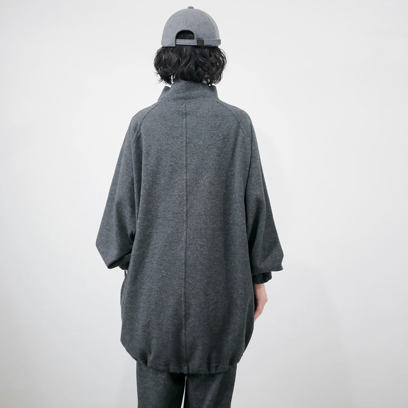 FIRMUM｜フィルマム｜ウール＆コットン・ツイルJQニット ハーフジップ