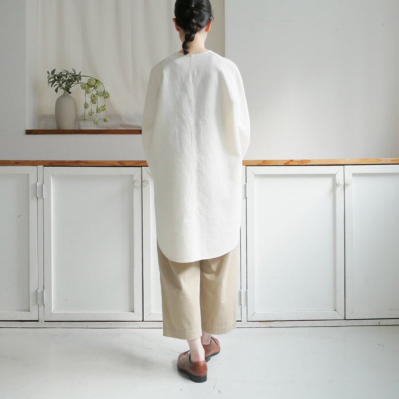 FIRMUM｜フィルマム｜強撚ツイルコットン 9分丈ワイドパンツ｜TA