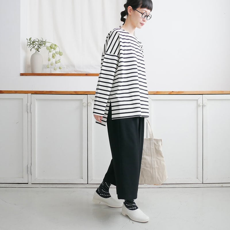 SACRA｜サクラ ｜EX.FINE COTTON BORDER TOP｜122544091｜