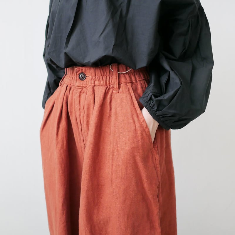 HARVESTY ｜ ハーベスティ | リネンサーカスパンツ | テラコッタ
