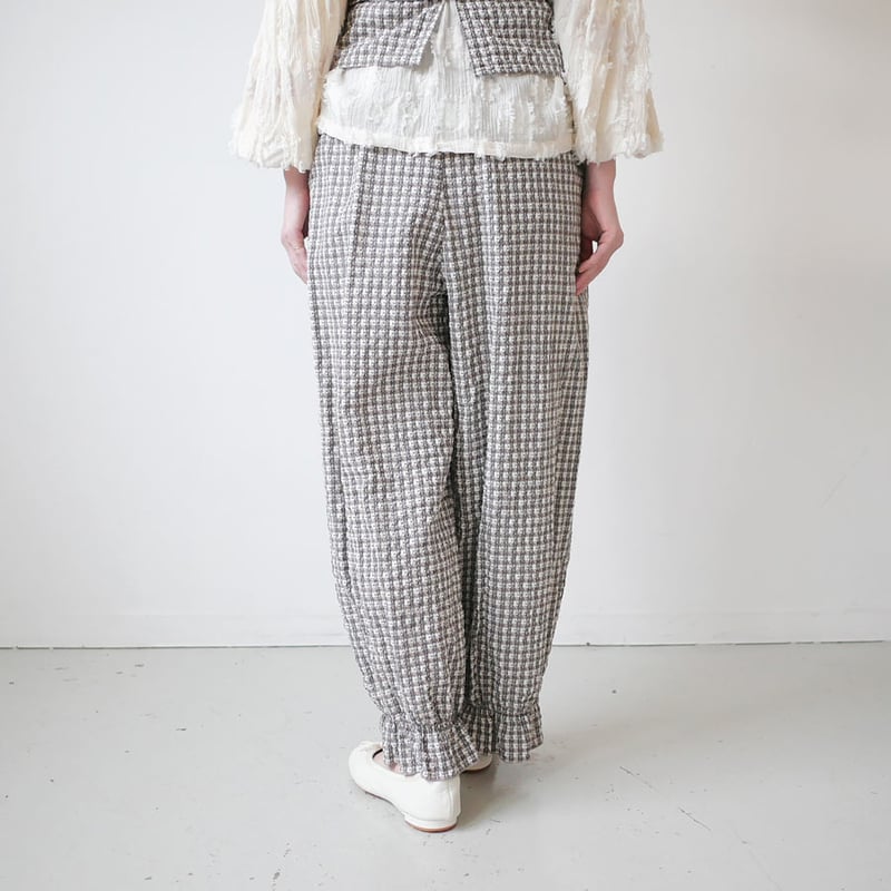 qiri キリ　fleece needle punch ワイドパンツ qiri キリ fleece needle punch ワイドパンツ qiri キリ fleece