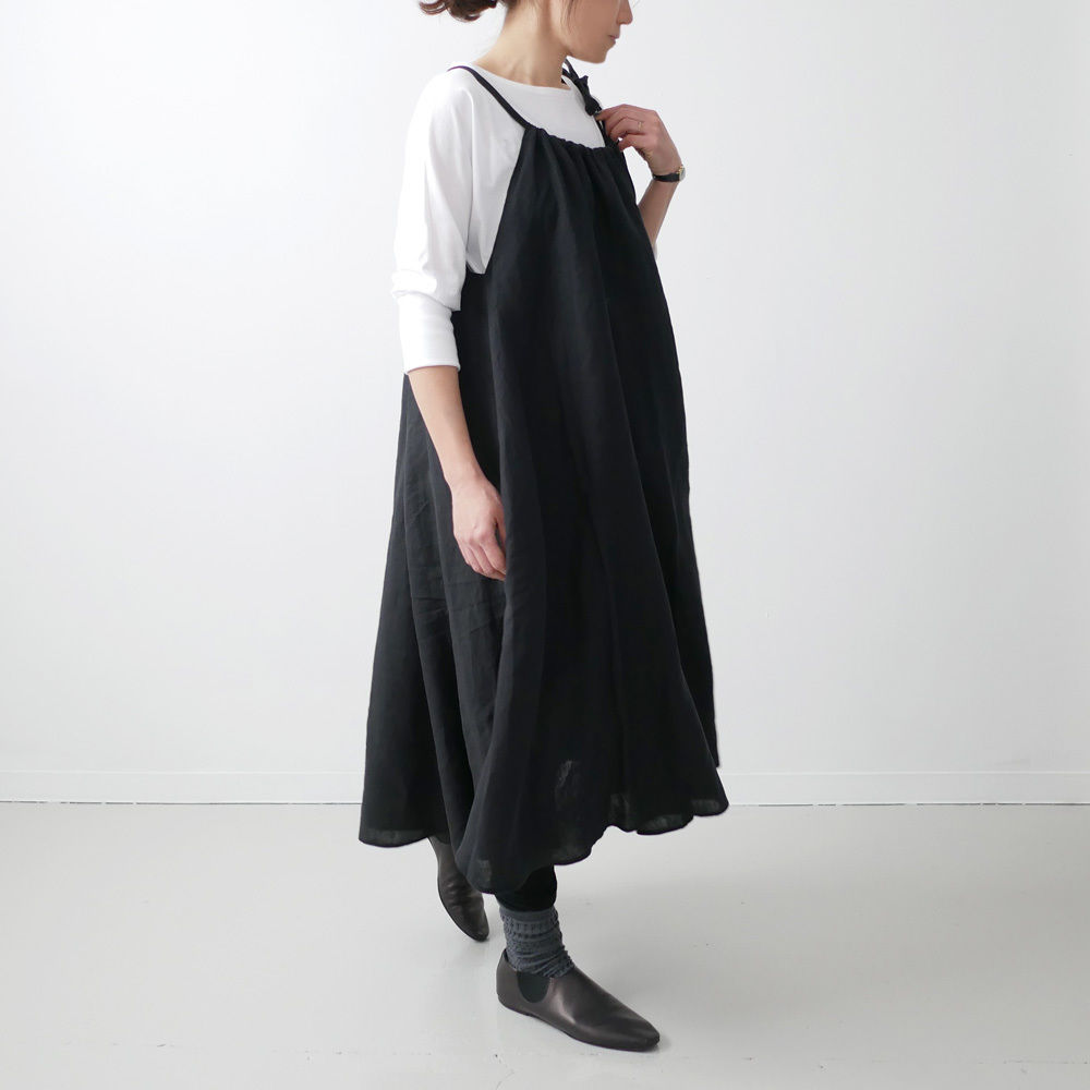 THE FACTORY ザ・ファクトリー ｜リボンワンピース｜TF19SS｜BLACK | 