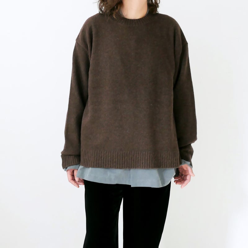 WIRROW｜ウィロウ｜カシミヤセーブルニットプルオーバー ｜4131149-220 