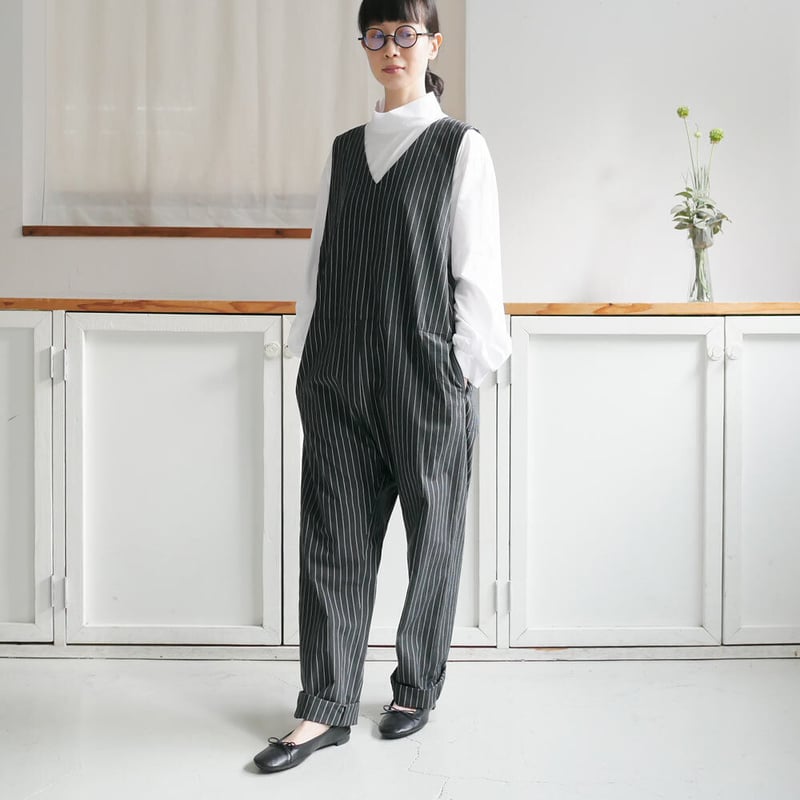 Si-Si-Si スースースー コットン Vネック オーバーオール Si-Si-Si スースースー コットン Vネック オーバーオール