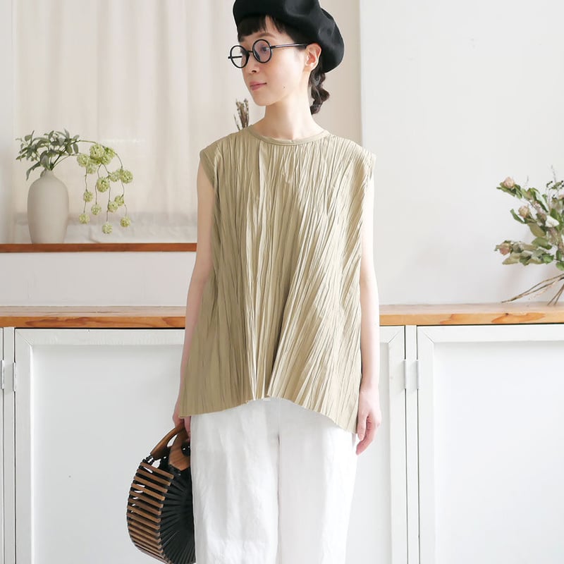 MARMARI｜マルマリ ｜ノースリーブブラウス｜MBL-114｜BEIGE