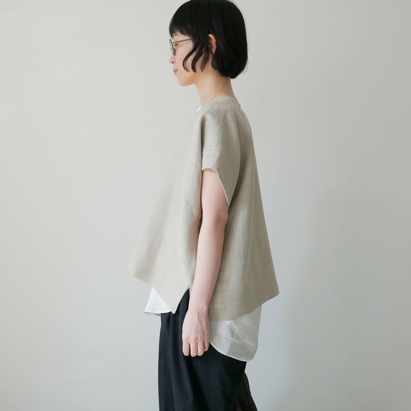 SACRA｜サクラ ｜リネンVネックプルオーバー｜RUSTIC LINEN TOP｜12621
