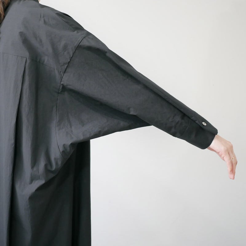 SACRAサクラ　WASHED TYPEWRITER ワンピース　BLACK SACRA｜サクラ ｜WASHED TYPEWRITER OP｜ウォッシュド タイプ