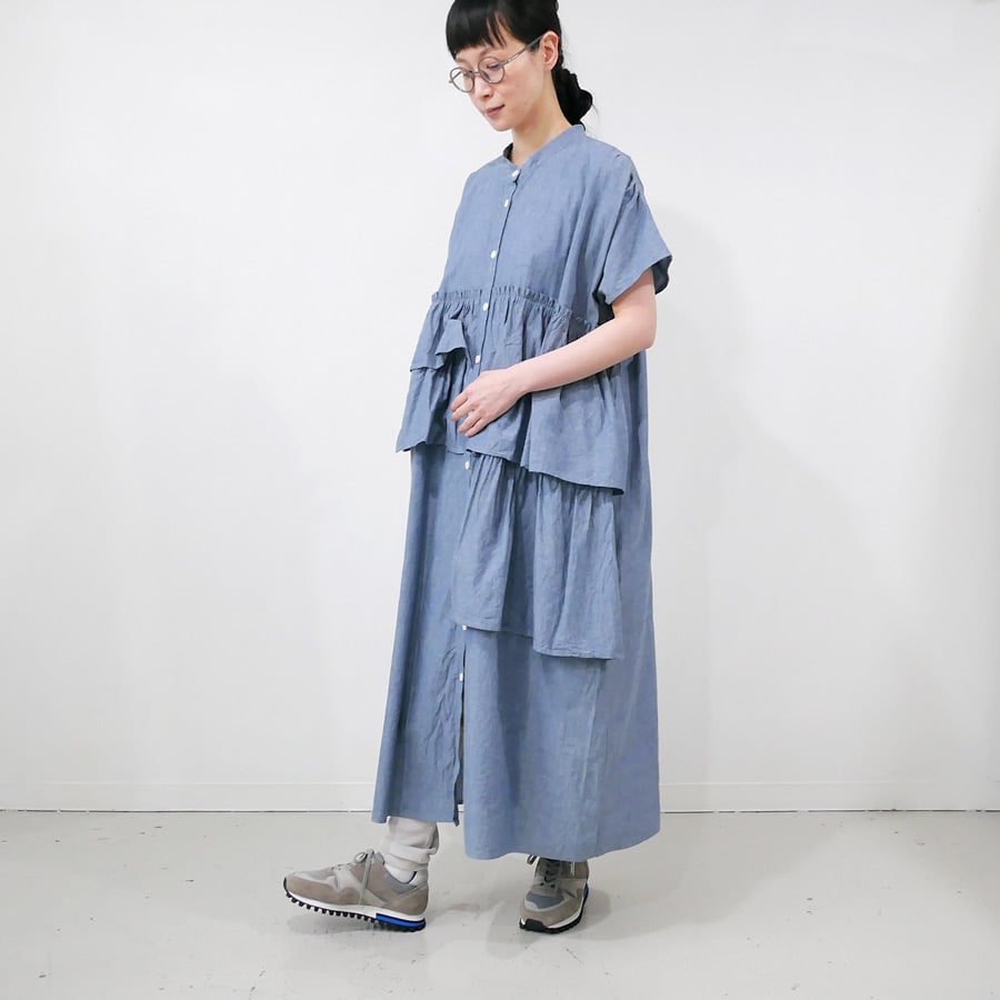 dahl'ia | ダリア |ティアードラッフルワンピース｜INDIGO｜DOP-230FC