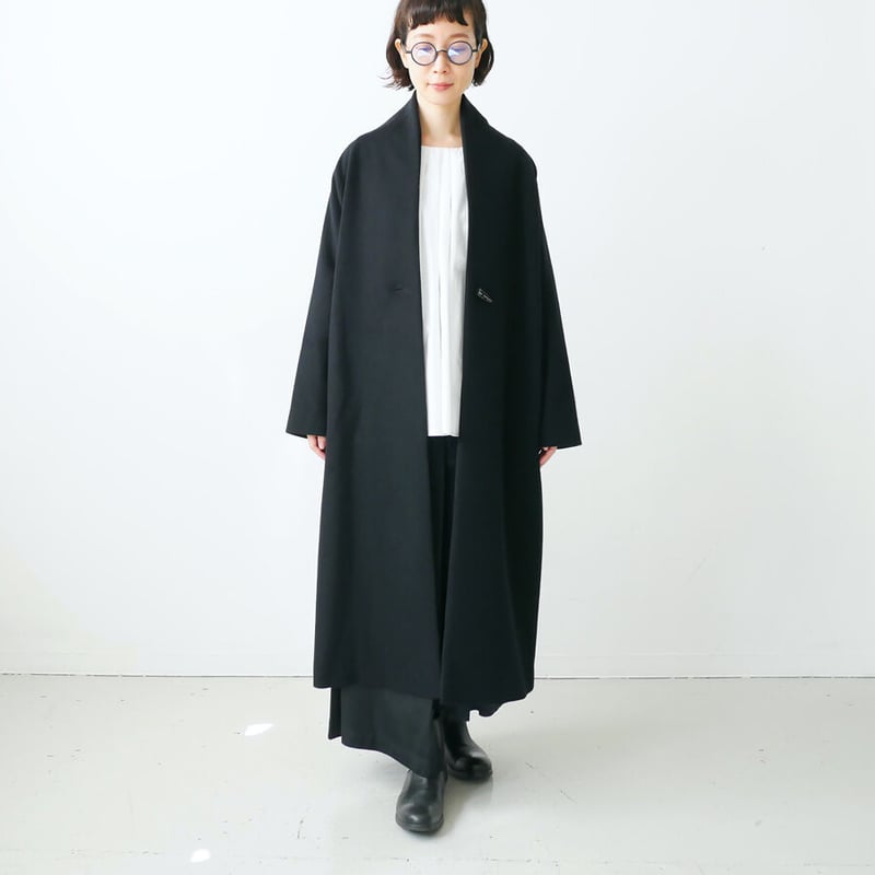 SI-HIRAI｜スーヒライ｜NO COLLAR COAT｜CHAW23-4218｜BLACK...