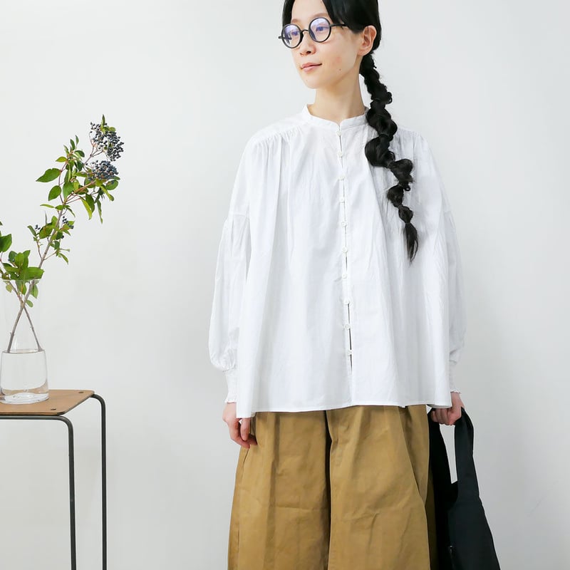 universal tissu ユニヴァーサルティシュ　ブラウス UNIVERSAL TISSU｜ ユニヴァーサルティシュ｜バンドカラー