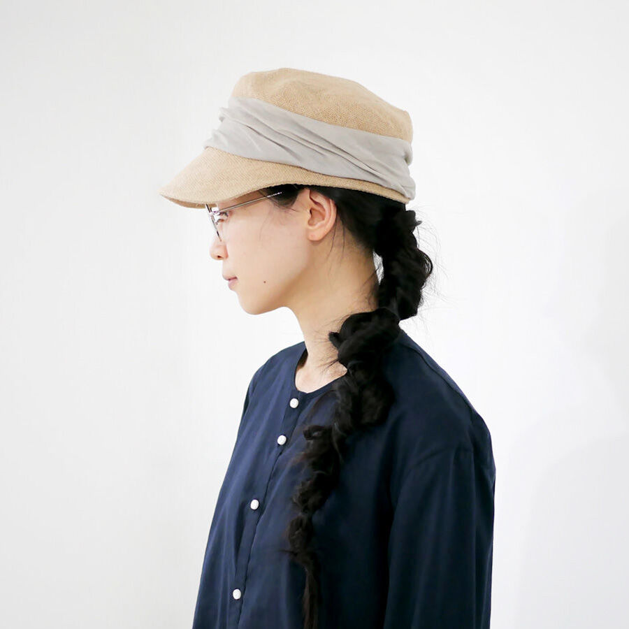 【あすつく】 mature ha.｜マチュアーハ｜jute drape cap｜ジュートドレープ 帽子