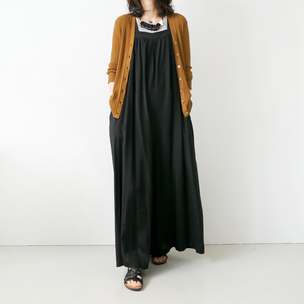 SACRA｜サクラ ｜レーヨンシルクオールインワン｜120213902｜BLACK
