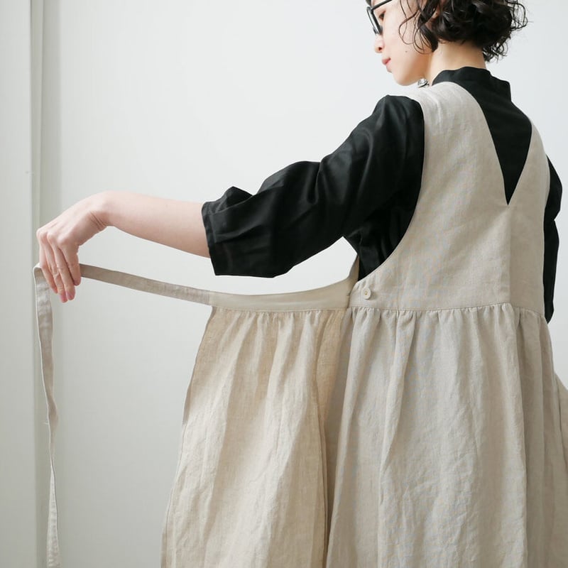 Alaris｜アラリス｜スクイードエプロンワンピース｜Natural｜22