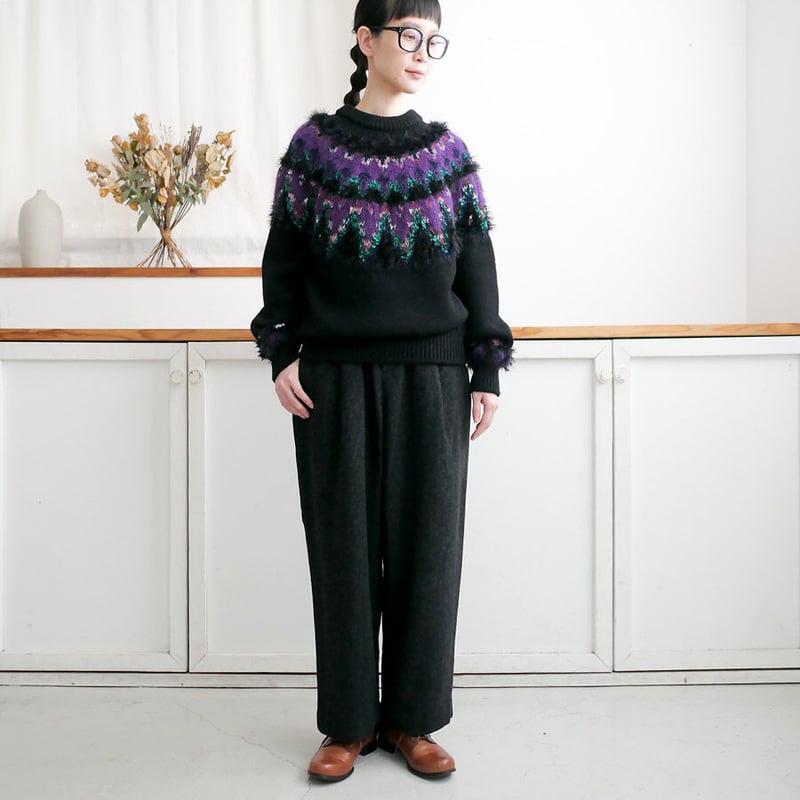 COOHEM ノルディックニット　ブラック　モヘヤ　M 定価40000 COOHEM| コーヘン | NORDIC KNIT SWEATER｜ノルディックニット