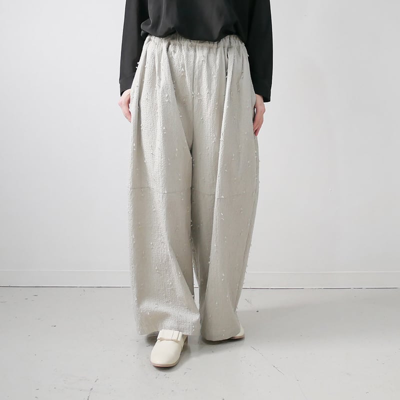 qiri ｜キリ｜sashiko jacquard volume pants｜63-01-PT